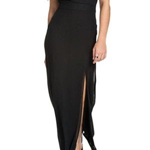 Lace V-neck open back dress